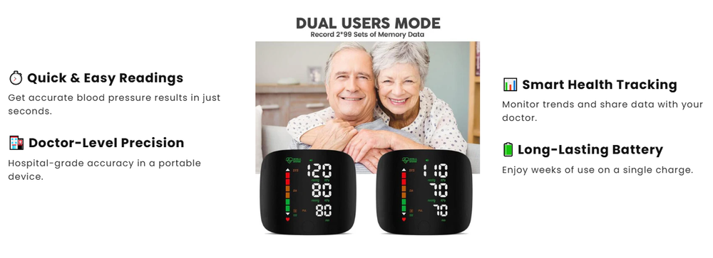 Smart Wrist Blood Pressure Monitor